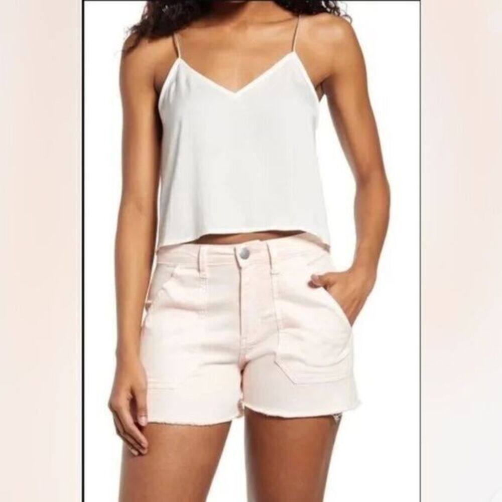 New BP. Crop Satin Camisole Tank Top Women's Size XS White V-Neck NEW # A406